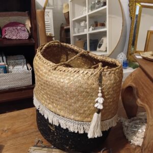 D1-07 Tassel Woven Shopping Bag