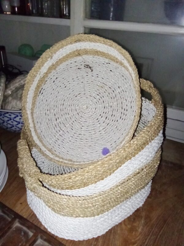 Woven Oval Basket Set of 3