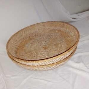 D7-11 Medium Round Woven Tray Set of 2