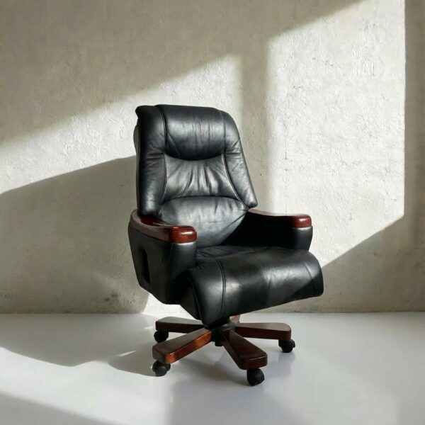 Wood & Leather Office Chair