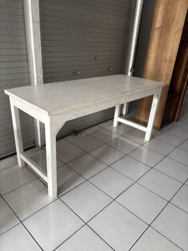 Teak Desk White